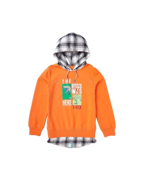 H and shop m orange hoodie