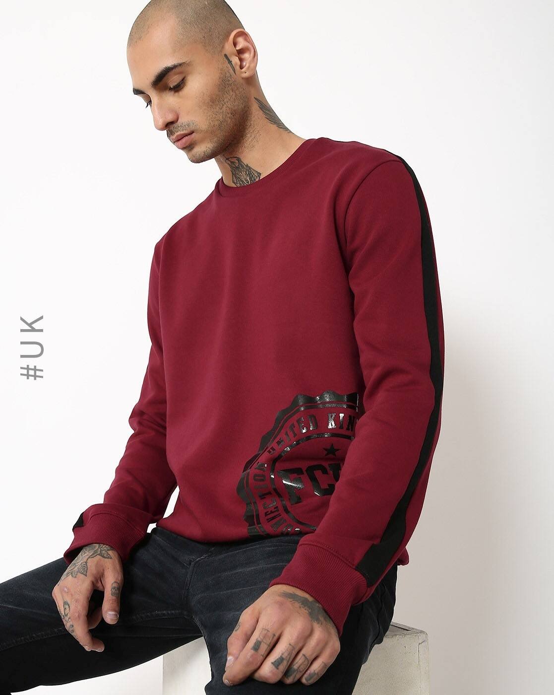 Buy Deep Red Sweatshirt \u0026 Hoodies for 