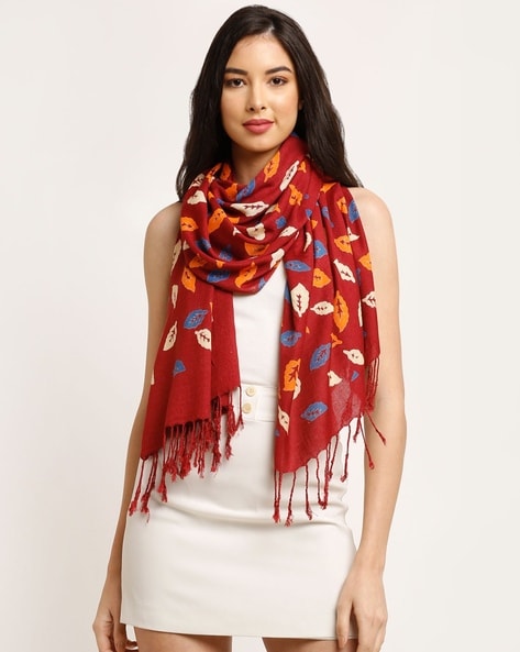Leaf Print Cotton Scarf Price in India
