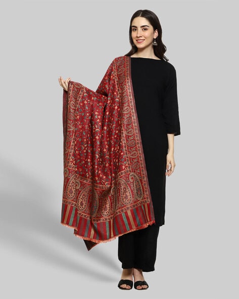 Paisley Woven Woollen Shawl Price in India