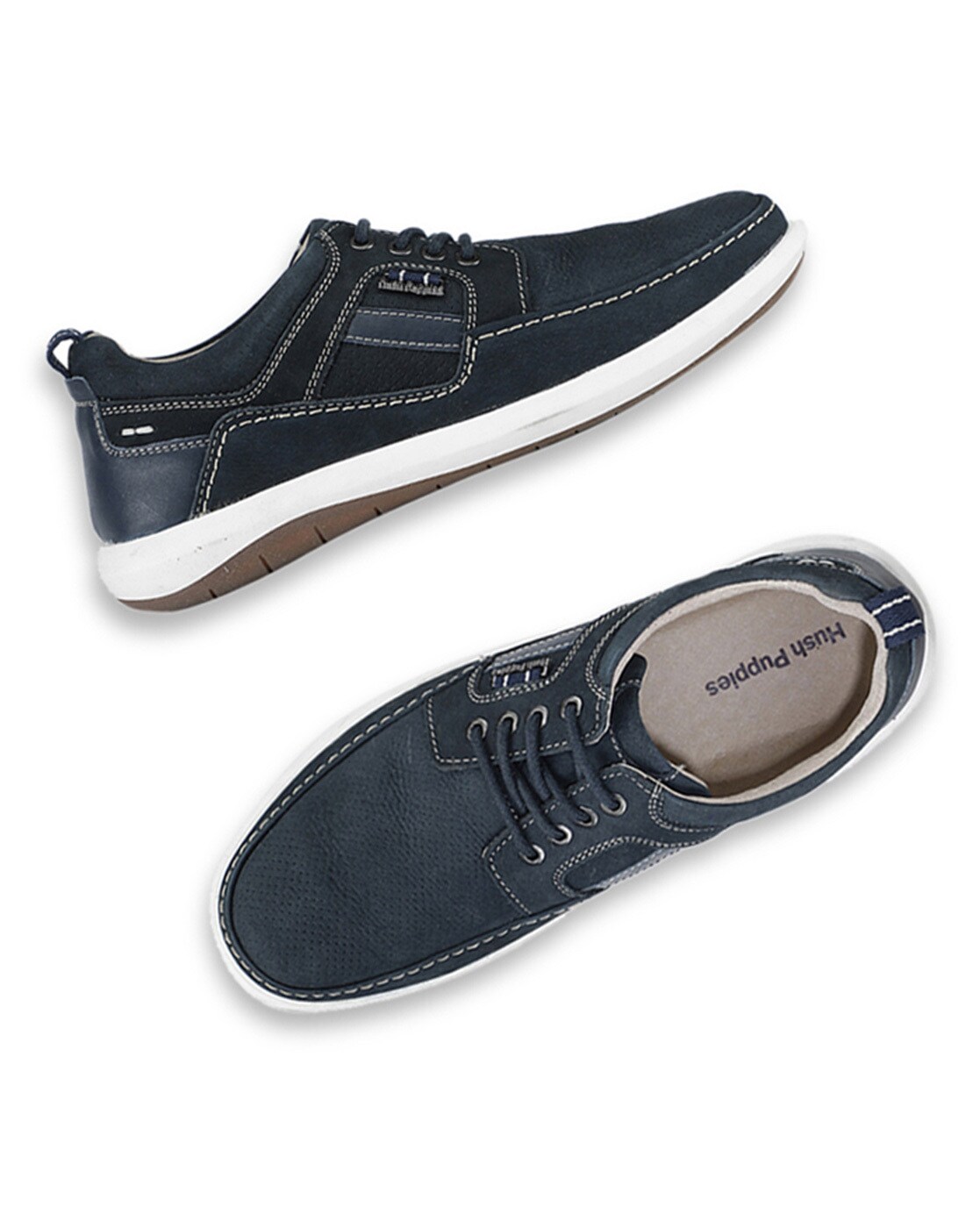 Hush Puppies Nox Boat Shoe Mens Dark Navy Green - John Craig