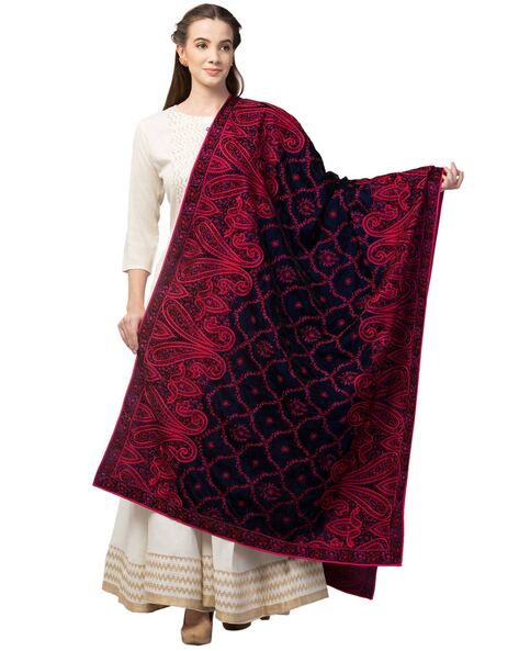 Paisley Embroidered Dupatta Price in India