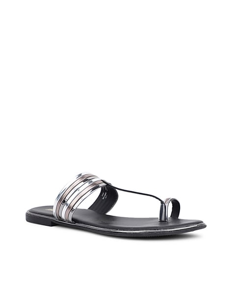 CRYSTAL ROPE FLAT SANDAL SILVER – AMINAH ABDUL JILLIL