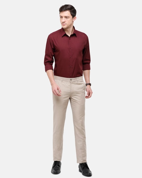 Buy Regular Fit Men Trousers Beige Brown and Pink Combo of 3 Polyester  Blend for Best Price, Reviews, Free Shipping