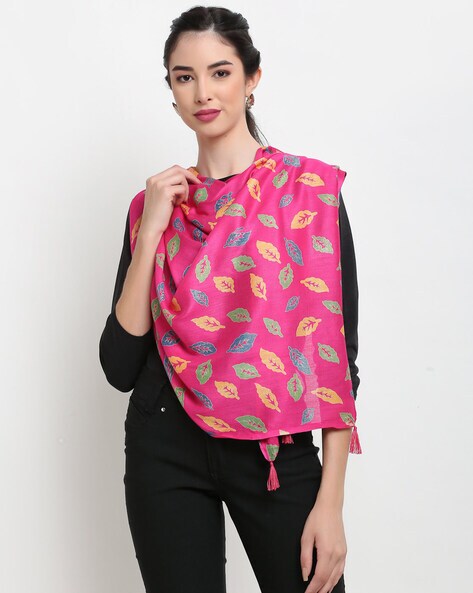 Leaf Print Cotton Scarf Price in India