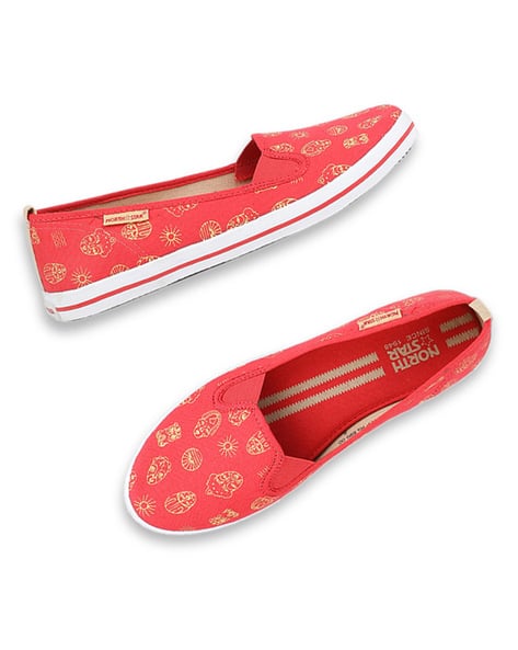 Indian Print Ballerina Flat Shoes