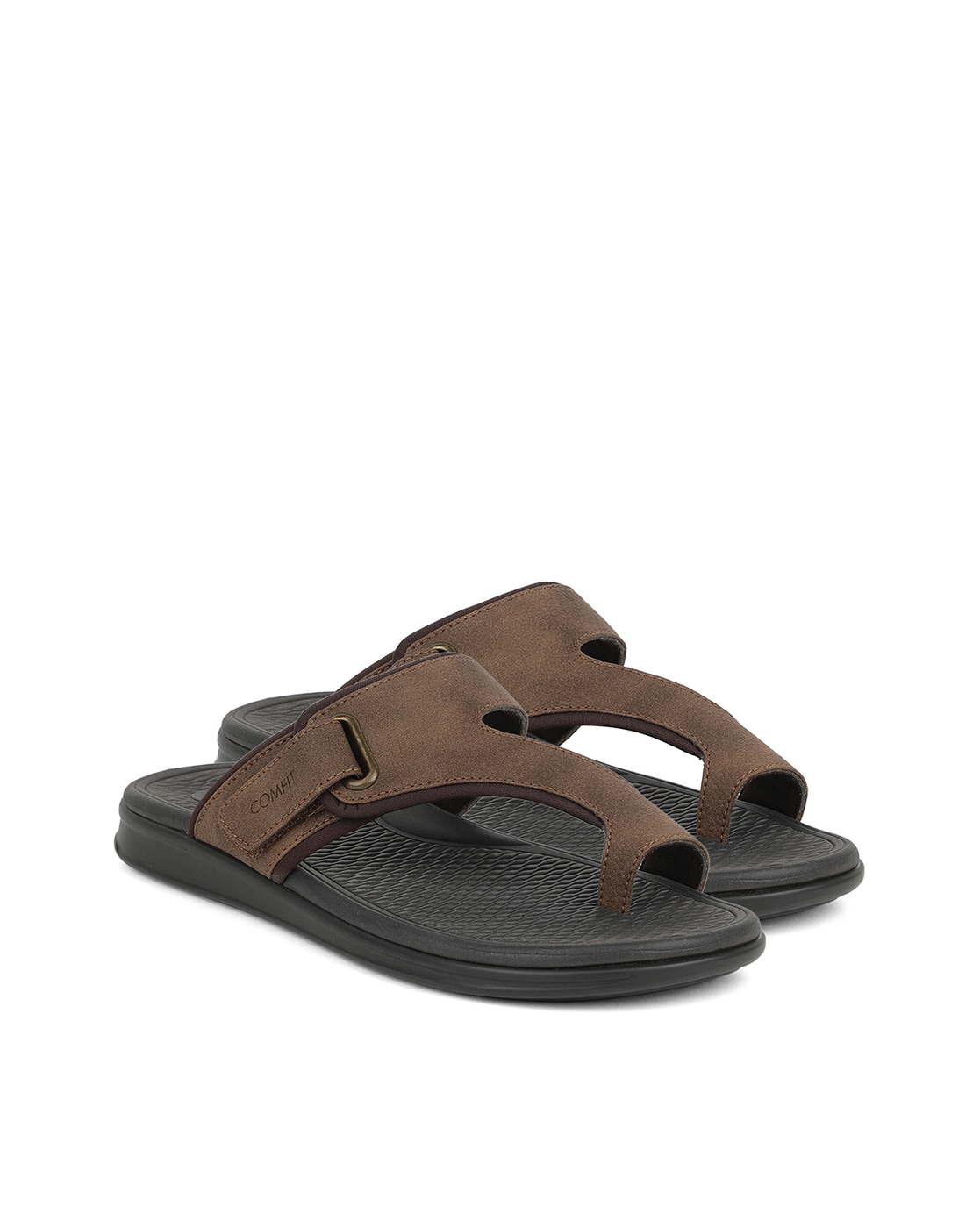 Buy Bata Solid Brown Sandals online