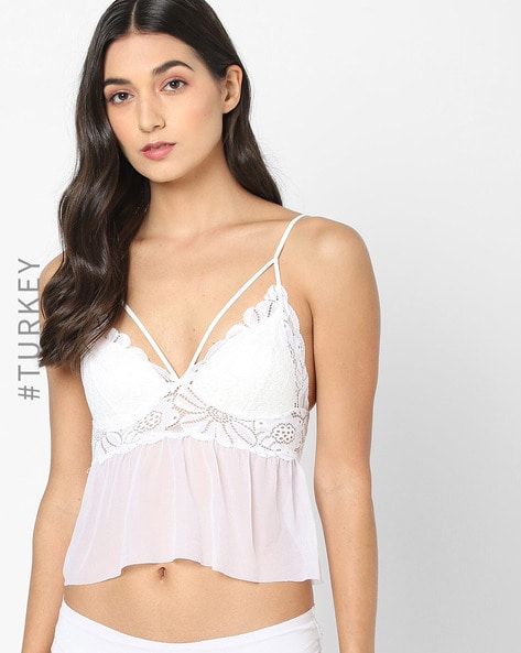 Buy White Lace Bralette Online In India -  India