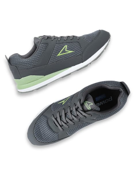 Panelled Lace-Up Sports Shoes