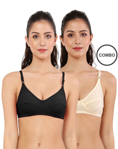 Buy Piylu Pack of 2 Non-Wired Non-Padded Bras