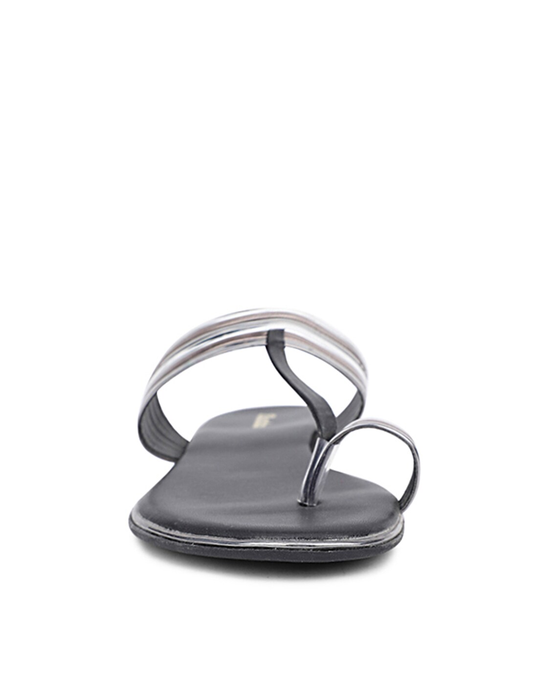 Bata silver online slippers