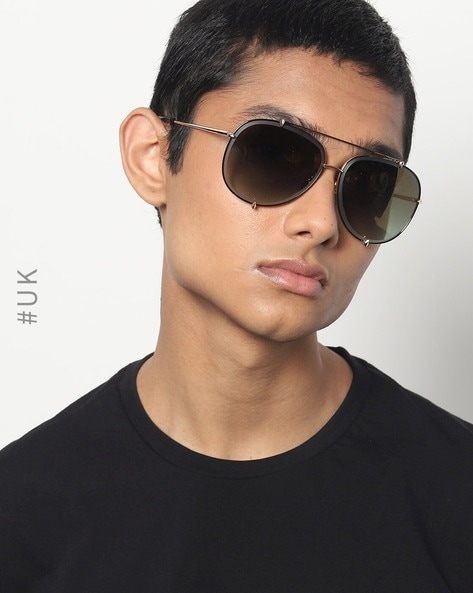 IetpShops Germany - White 'Trim Rectangle' sunglasses Balenciaga - French  Connection Aviator Sunglasses