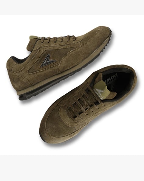 power textured lace up shoes