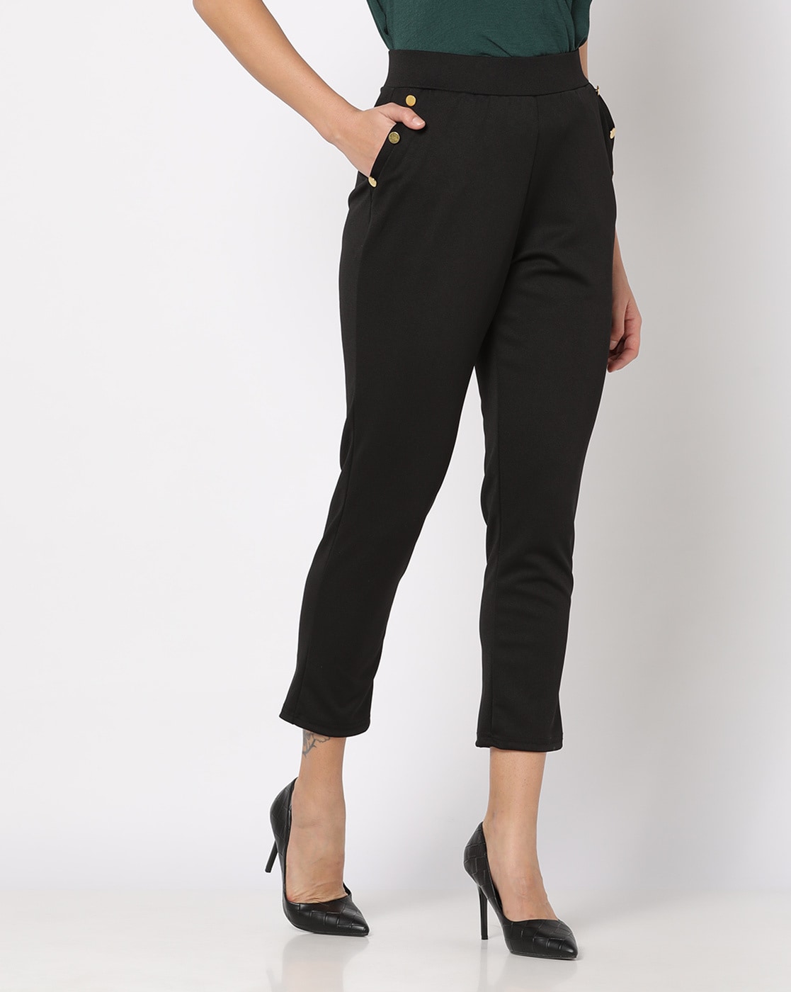 Buy Black Pants For Women Online In India At Best Price Offers | Tata CLiQ