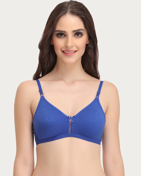 navy blue solid t-shirt bra