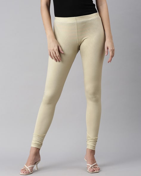 Buy Cream Leggings for Women by SHOWOFF Online | Ajio.com