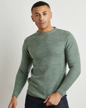 MEN FASHION Jumpers & Sweatshirts Knitted Blue M Selected jumper discount 56% 