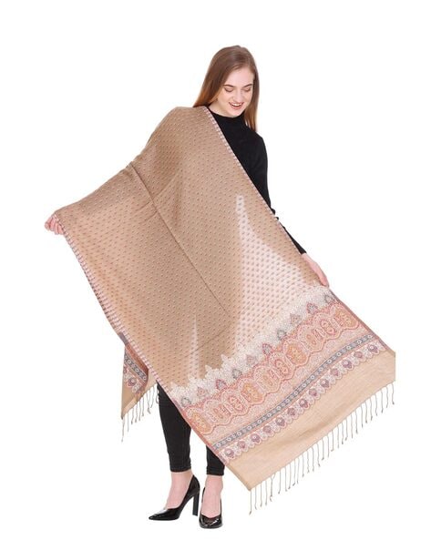 Printed Shawl with Tassels Price in India