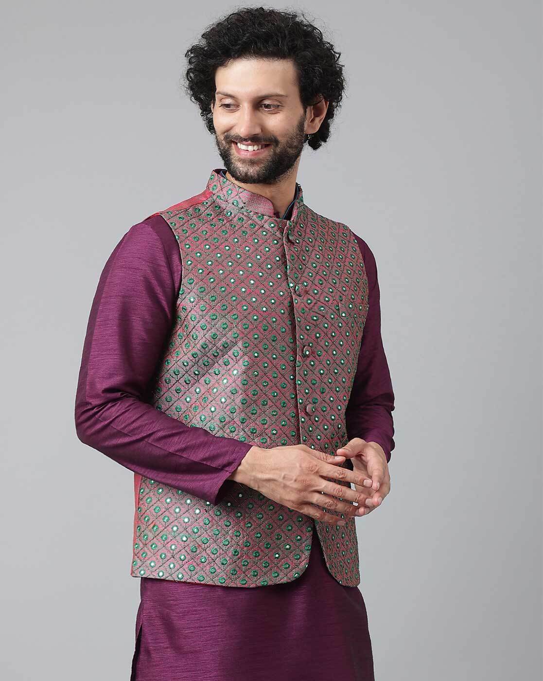 Treemoda Lavender Nehru jacket For Men Stylish Latest Design Suitable –  Yard of Deals