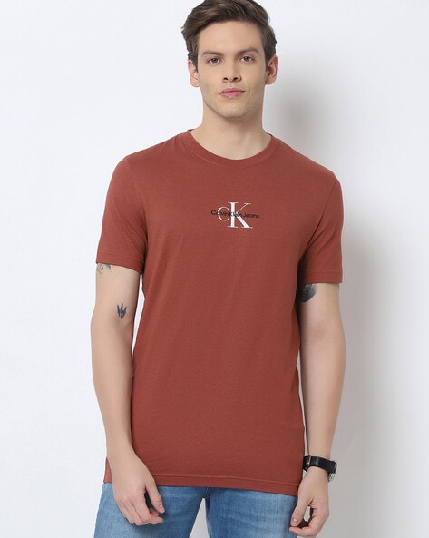 Buy Rust Brown Tshirts for Men by Calvin Klein Jeans Online