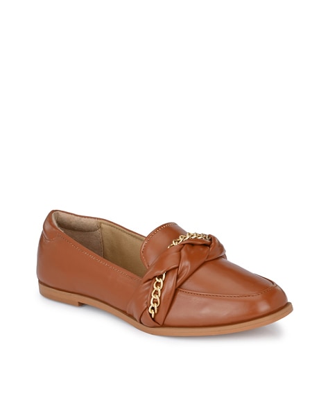 Zebba Loafers with Chain Strap