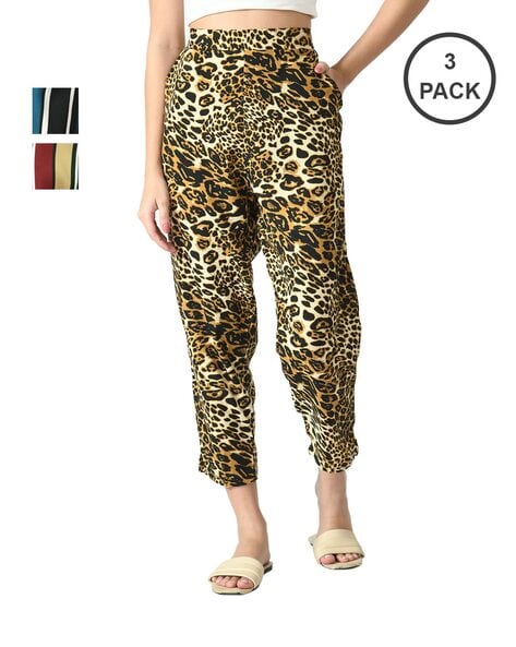 Buy Multicoloured Trousers & Pants for Women by INDIWEAVES Online