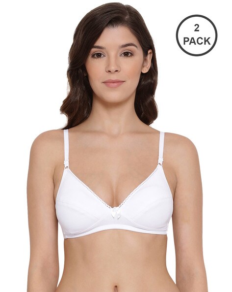 Buy Lyra Women's Non-padded Sports Bra Pack Of 2 - White online