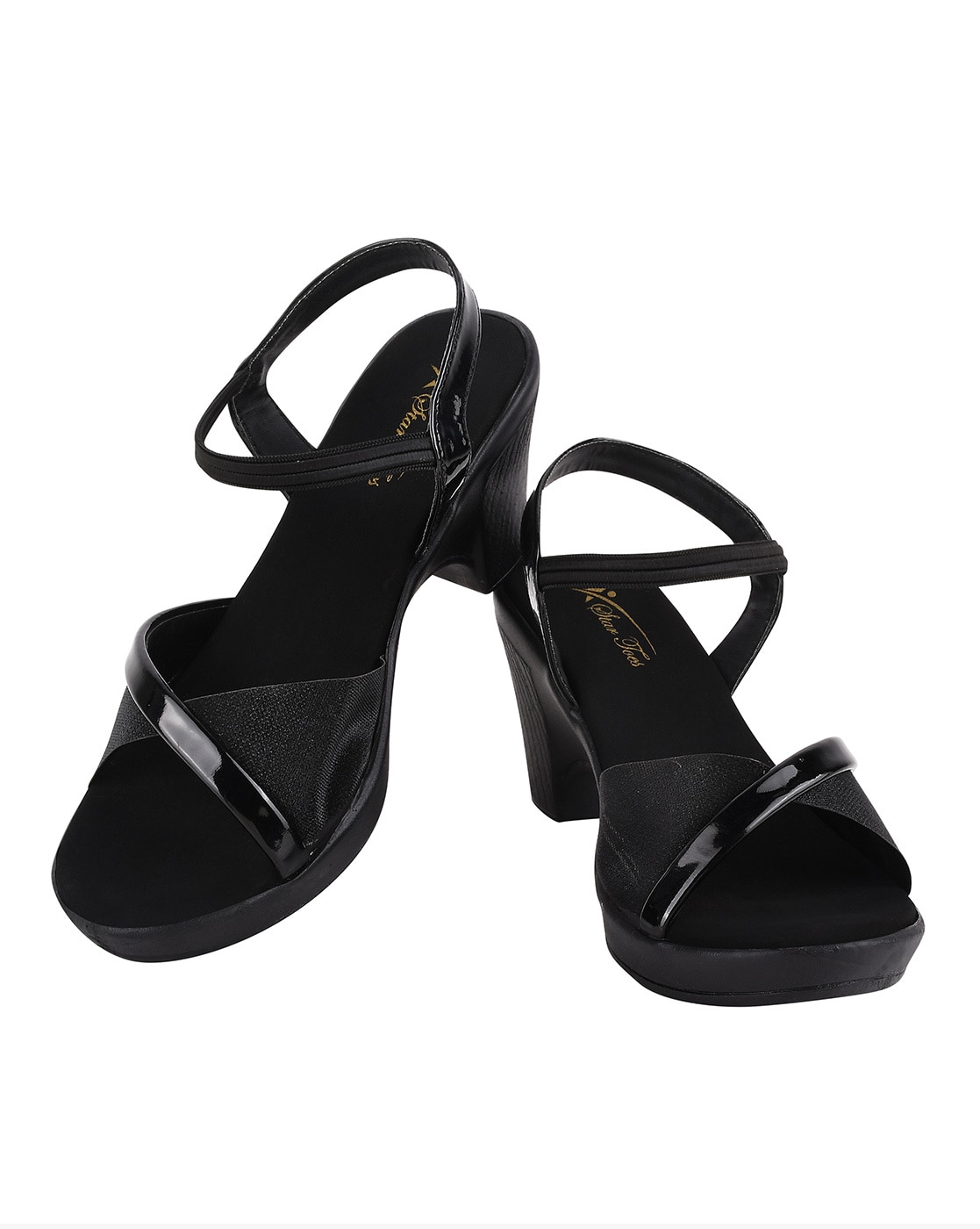 Lace up black heels Heel is 3 inches Zipper on back... - Depop