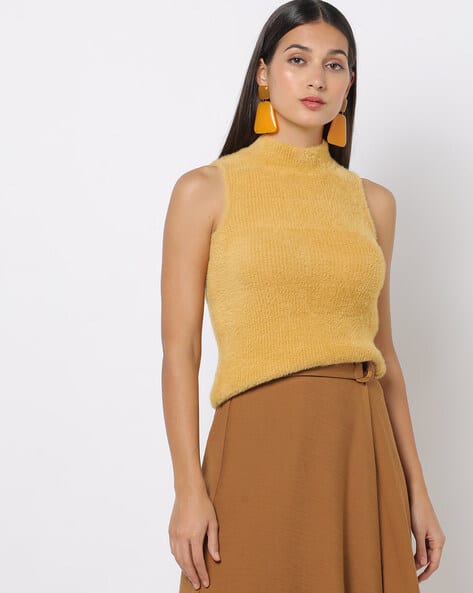 Buy Mustard Sweaters Cardigans for Women by Fyre Rose Online