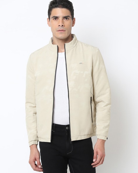 Ivory bomber jacket sale