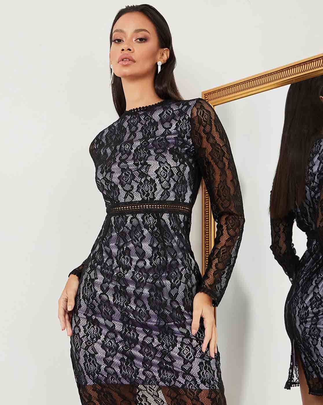 Kama Black Lace Maxi Dress – Beginning Boutique