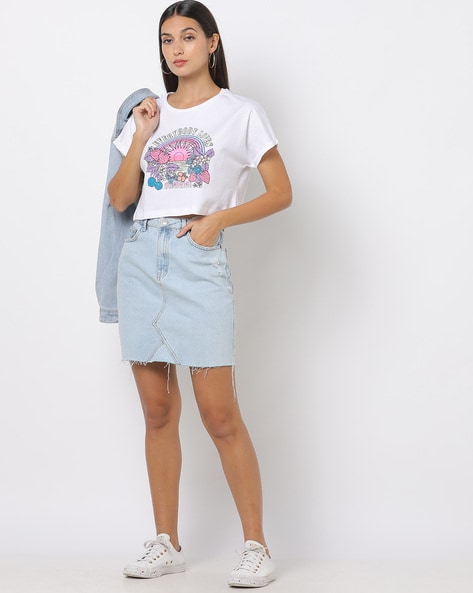 Crop Top White - TBY042-White - T-shirts