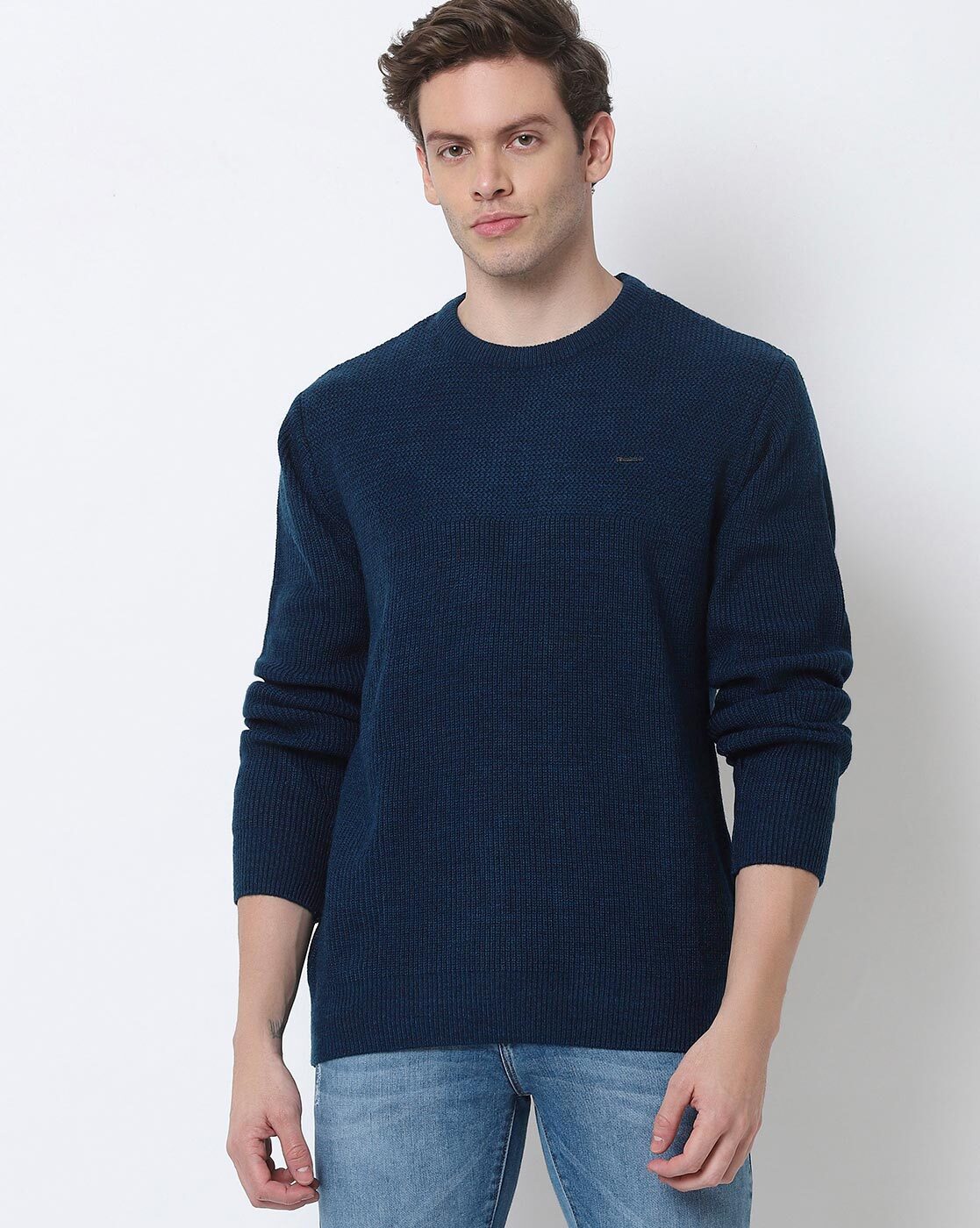 Royal blue store sweater mens