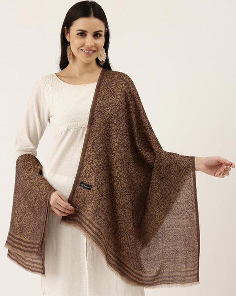 Floral Woven Woolen Shawl Price in India