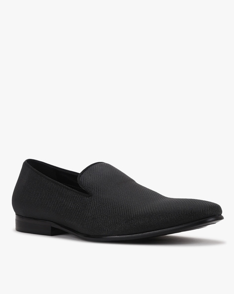 Black shiny best sale loafers mens