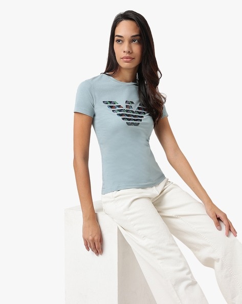 Buy Grey Tshirts for Women by EMPORIO ARMANI Online Ajio