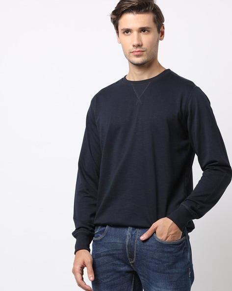 Buy Navy Blue Sweatshirt & Hoodies for Men by DNMX Online