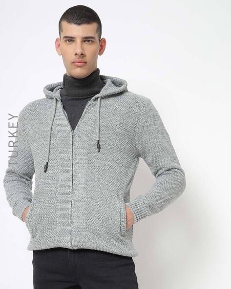 Textured Hoodie with Insert Pockets