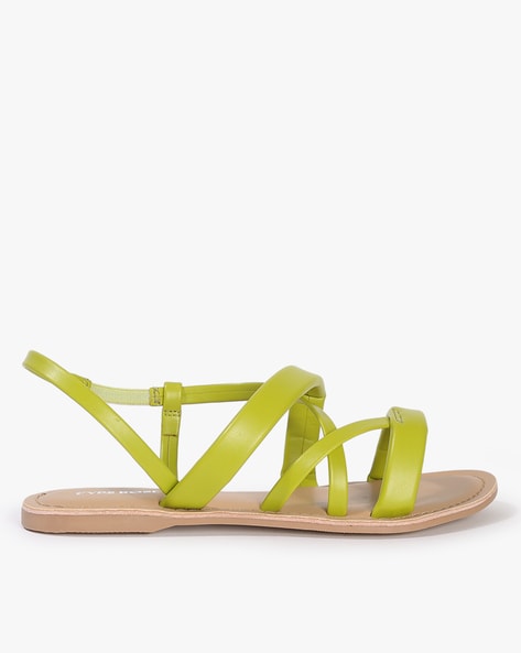 Knot Flat Sandals - Neon Pink