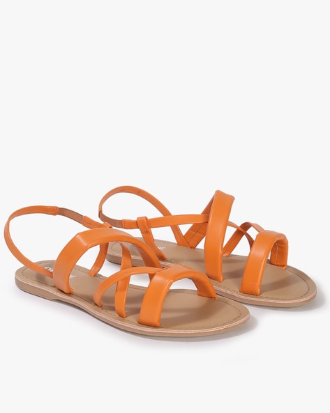 Strappy slingback 2025 flat sandals