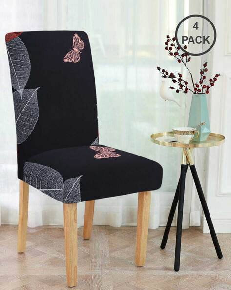 Cortina Eyelet Curtain Set of 4 Leaf Print Cortina Chair Covers