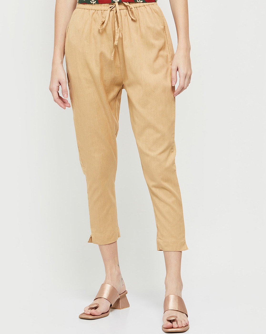 Buy Beige Trousers & Pants for Women by CODE BY LIFESTYLE Online | Ajio.com