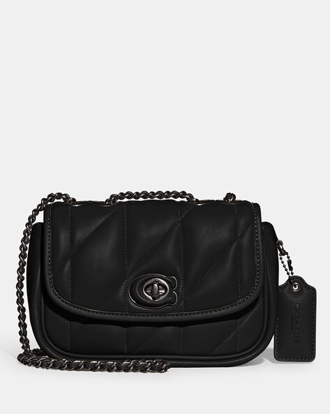 Tory Burch Kira Chevron Powder-Coated Small Camera Bag Black Details :  Suitable for iPhone 13 Pro Max and Samsung Galaxy Note…