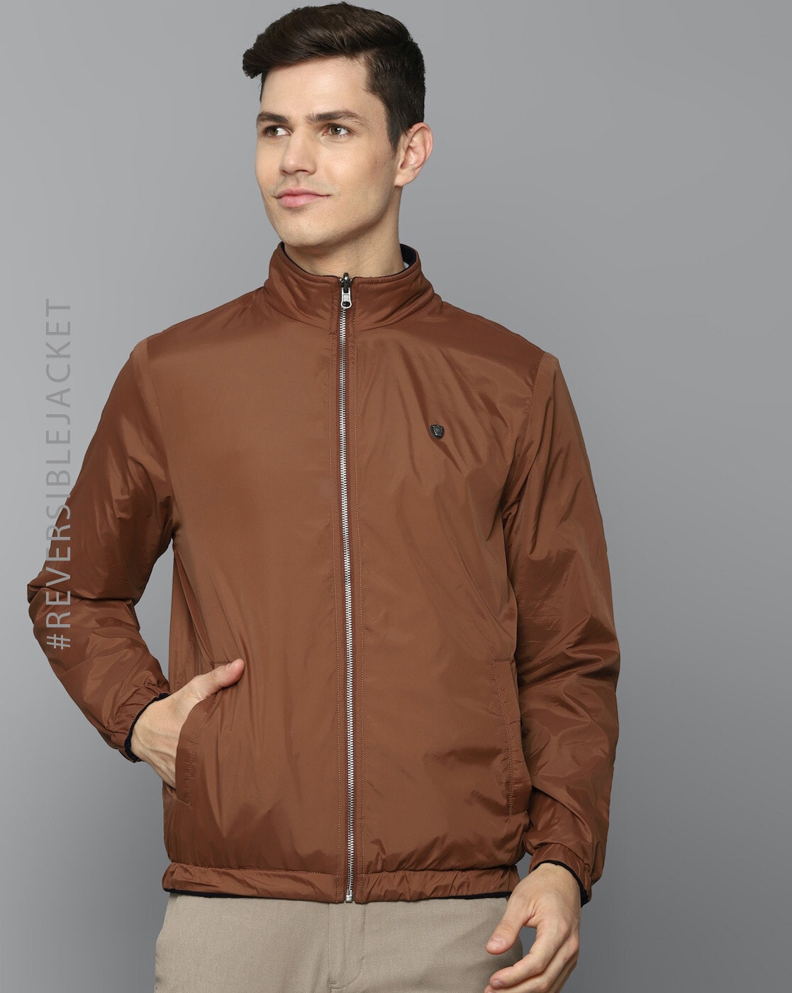 Buy Louis Philippe Mens Casual Red Solid Jacket online