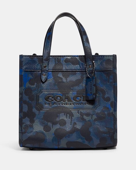 Coach Poppy 15375 Applique Glam Large Denim Blue Fabric Tote Shopper Bag! |  eBay