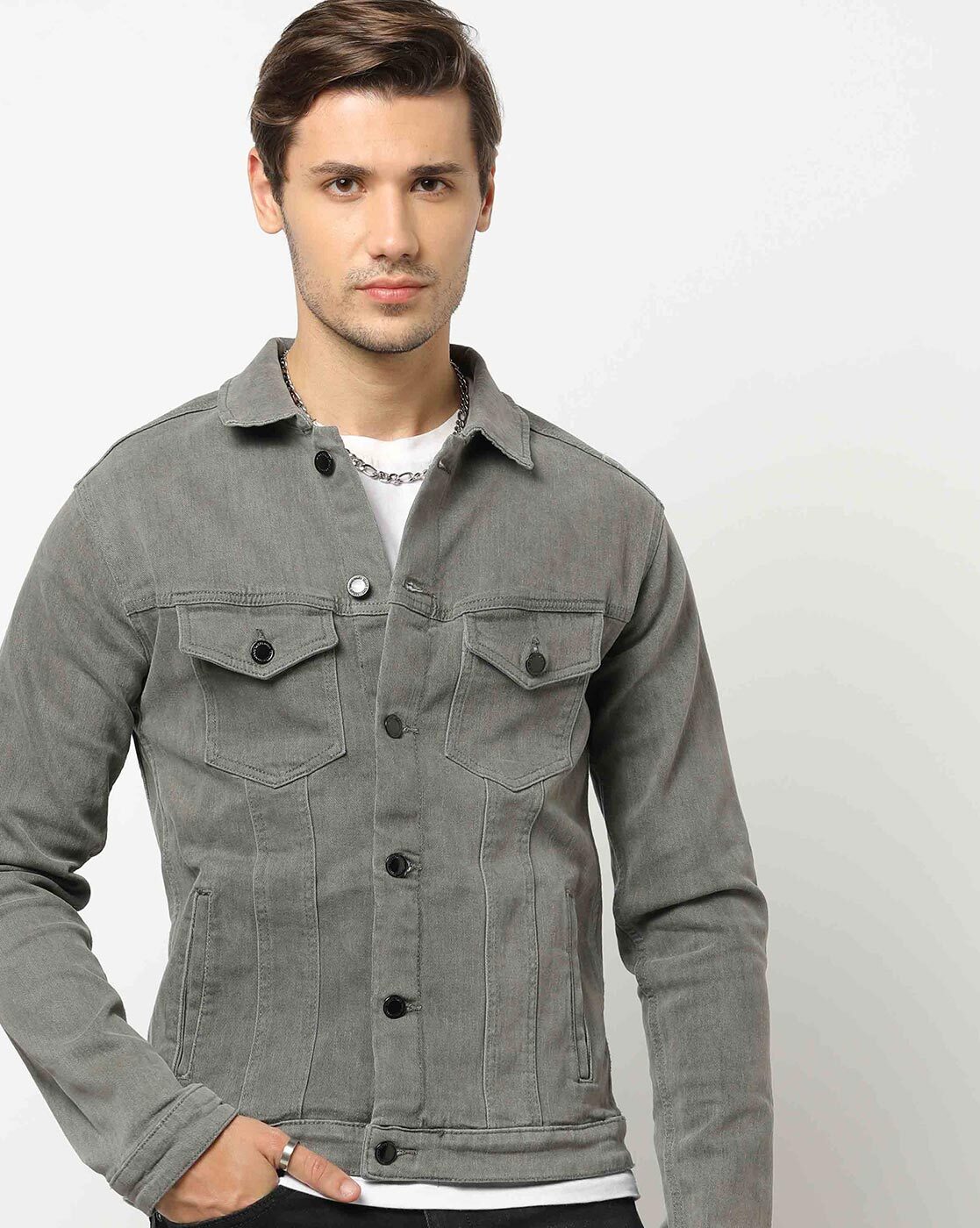 MgInterprises Full Sleeve Solid Men Denim Jacket - Buy MgInterprises Full  Sleeve Solid Men Denim Jacket Online at Best Prices in India | Flipkart.com