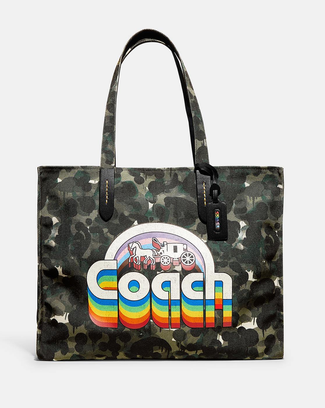 Coach (CF334) Mollie 25 Small Jumbo Floral Print Coated Canvas Tote Handbag  - Walmart.com