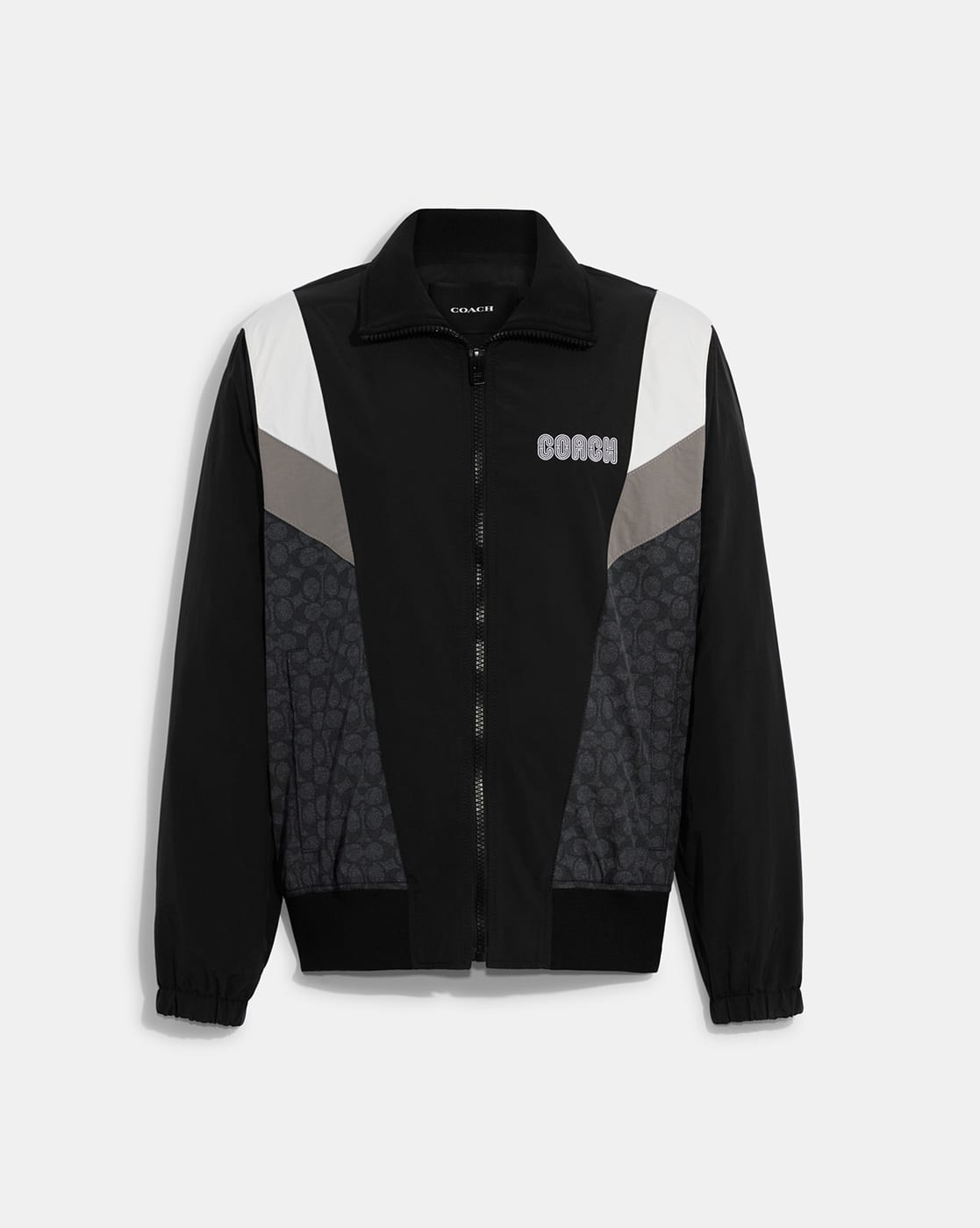 Buy Coach Track Polyamide Relaxed Fit Jacket | Black Color Men