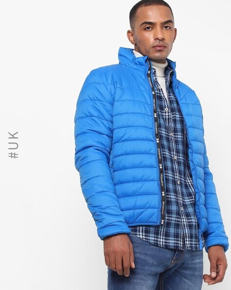 Mens crosshatch store puffer jacket