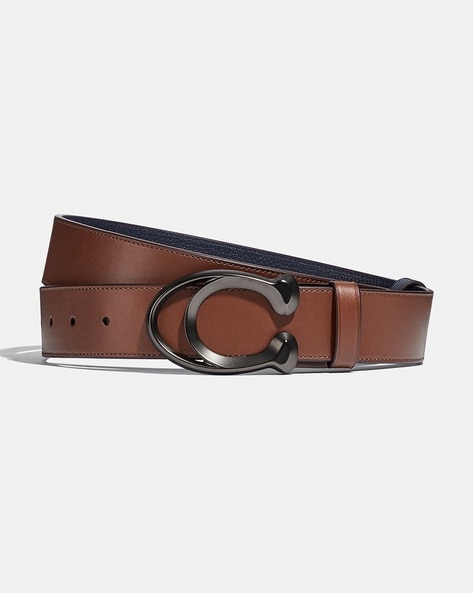 Buy Coach Signature Buckle Cut-To-Size Reversible Belt | Brown Color Men |  AJIO LUXE